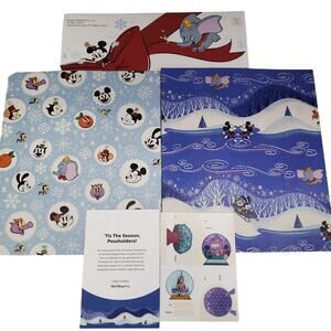 Disney Exclusive Christmas Wrapping Paper Annual Passholder Disney World Paper